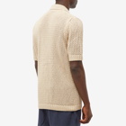 Barena Men's Crochet Knit Shirt in Ecru