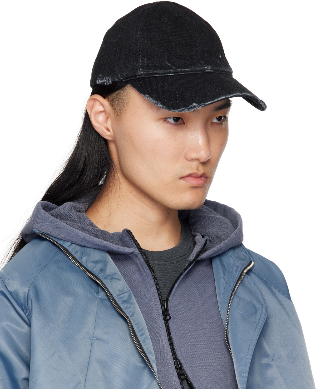 FFFPOSTALSERVICE Black Damaged Denim Cap