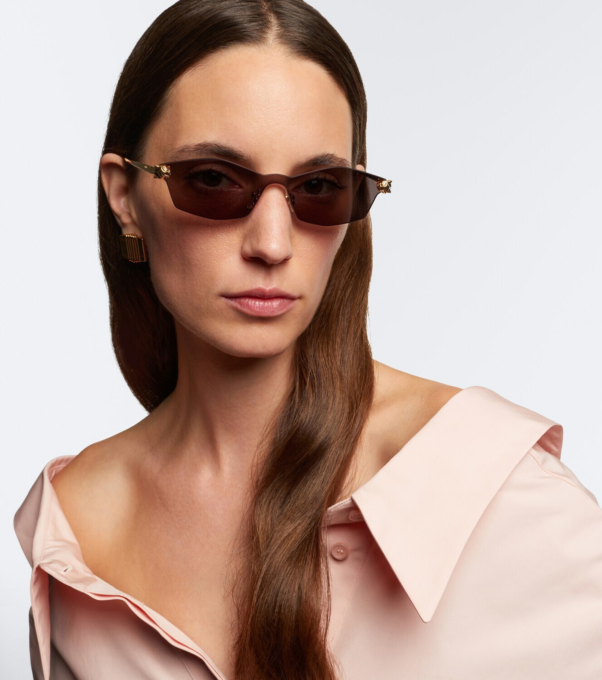 Cartier Eyewear Collection Panthère De Cartier rectangular sunglasses