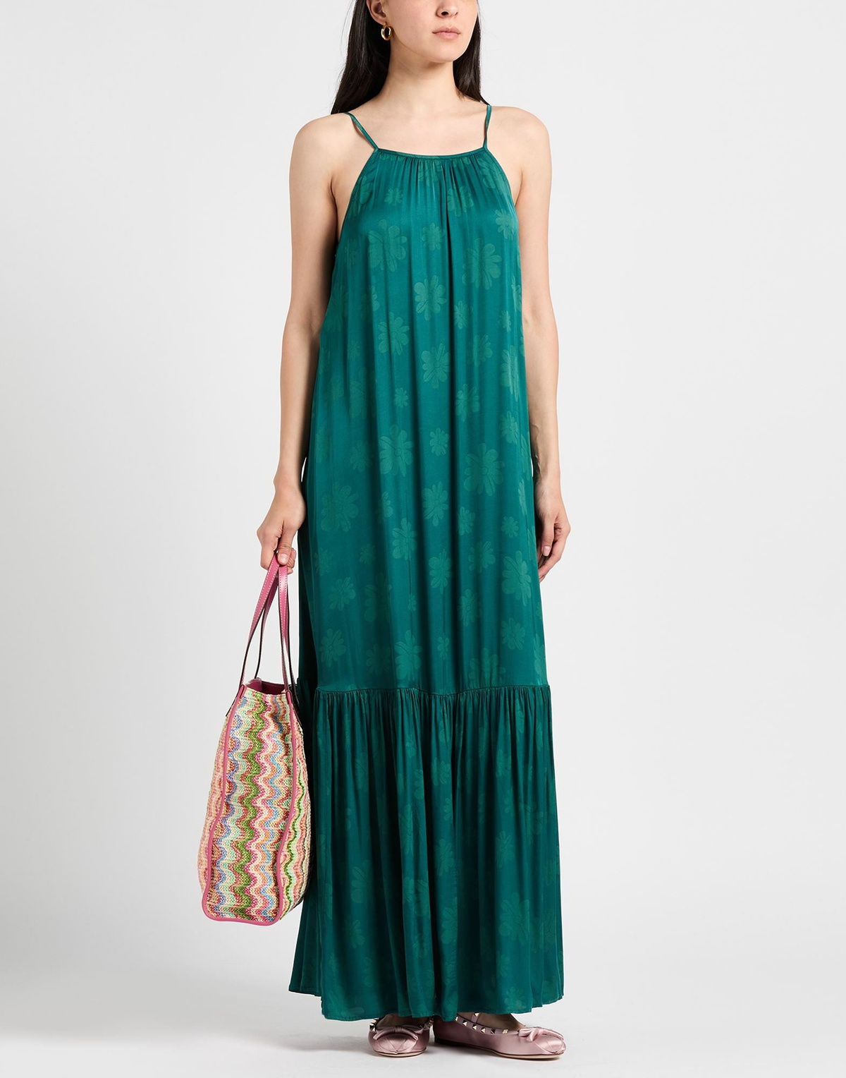 Alessia Santi Womens Maxi dress Emerald in Green