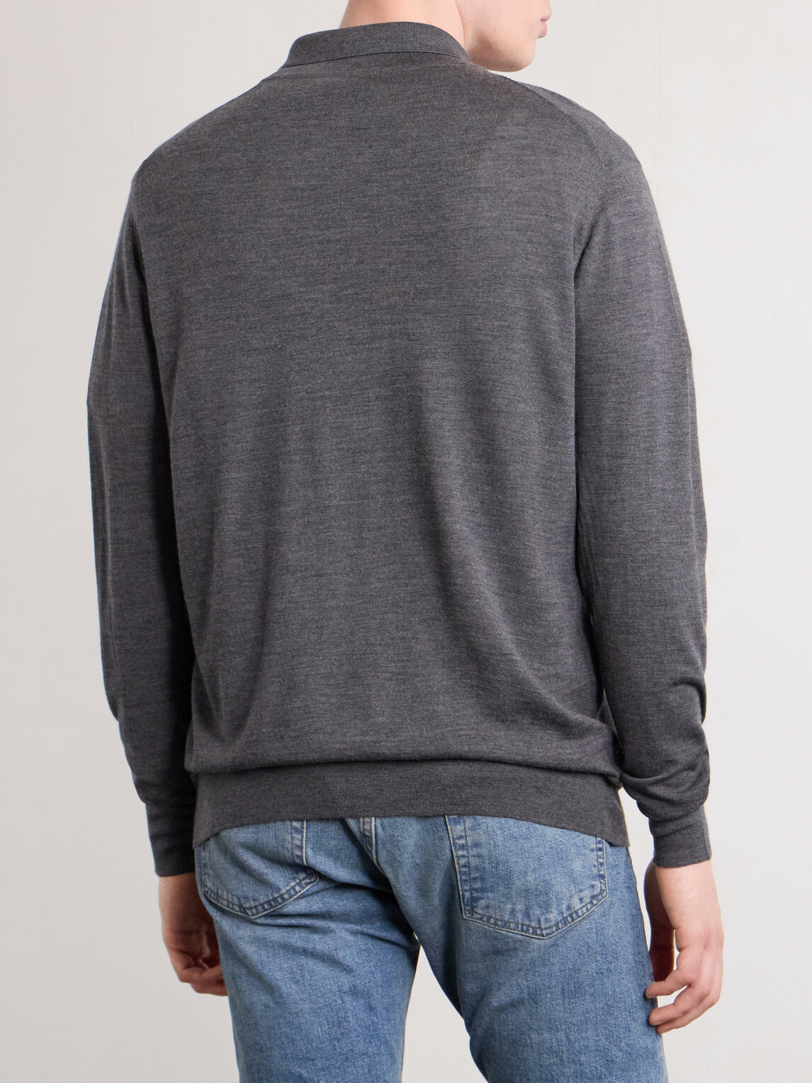 William Lockie - Virgin Wool Polo Shirt - Gray
