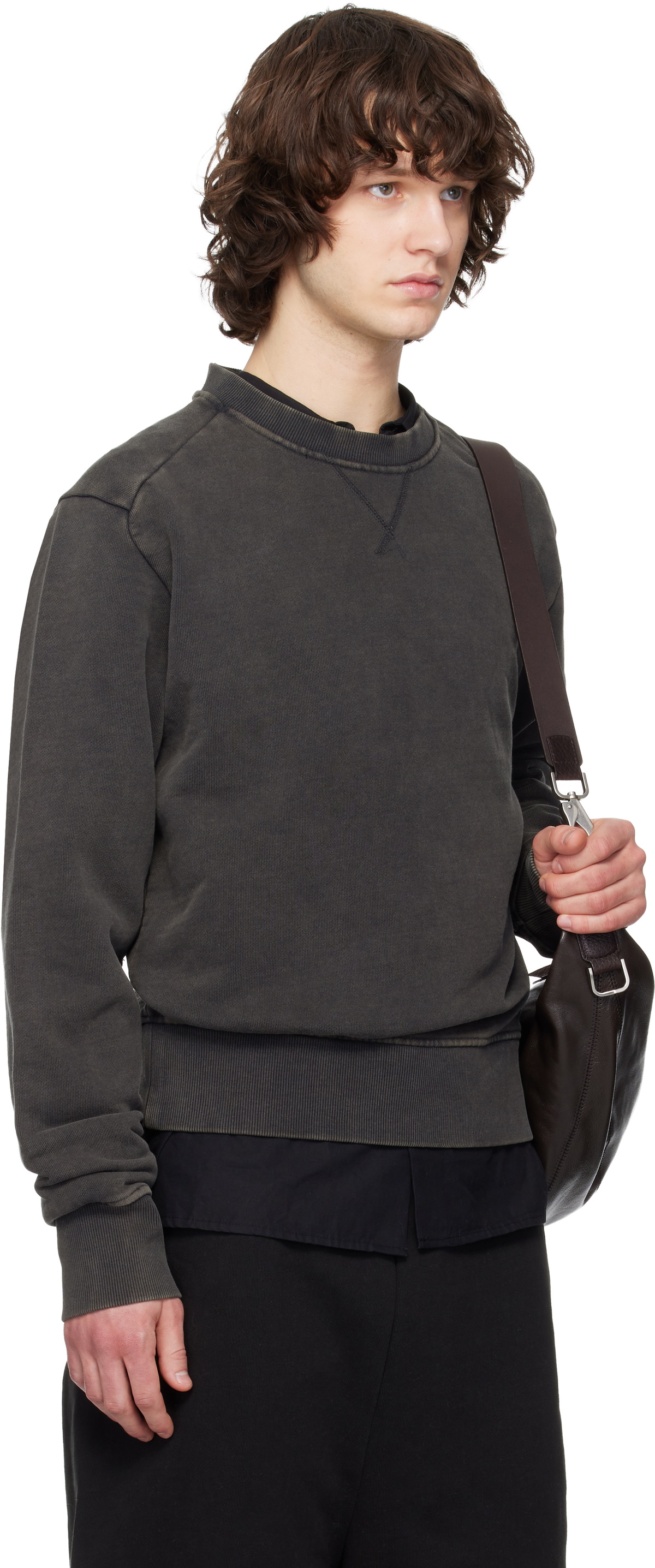 Entire Studios Black Pod Crew Sweatshirt