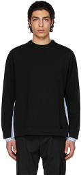 Juun.J Black Patched Shirt Sweater