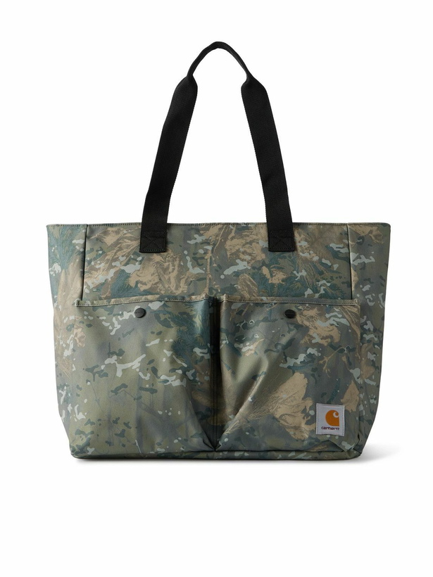 Photo: Carhartt WIP - Jake Webbing-Trimmed Logo-Appliquéd Camouflage-Print Canvas Tote Bag