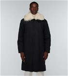 Jil Sander - Shearling-trimmed cotton-blend coat