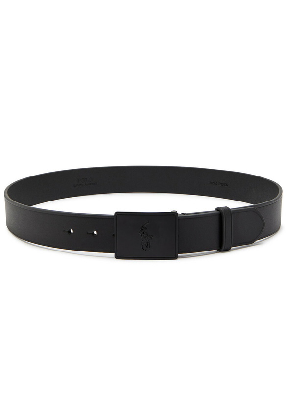 Photo: Polo Ralph Lauren Logo-plaque Leather Belt Black