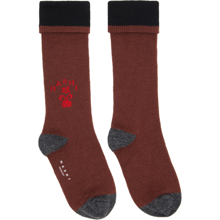 Photo: Marni Brown Wool Flower Logo Socks