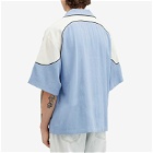 GCDS Men's Comma Short Sleeve Vacation Shirt in Baby Blue