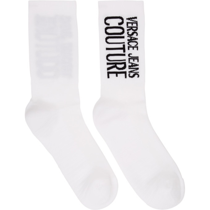 Photo: Versace Jeans Couture White Logo Socks