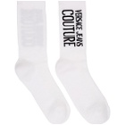 Versace Jeans Couture White Logo Socks
