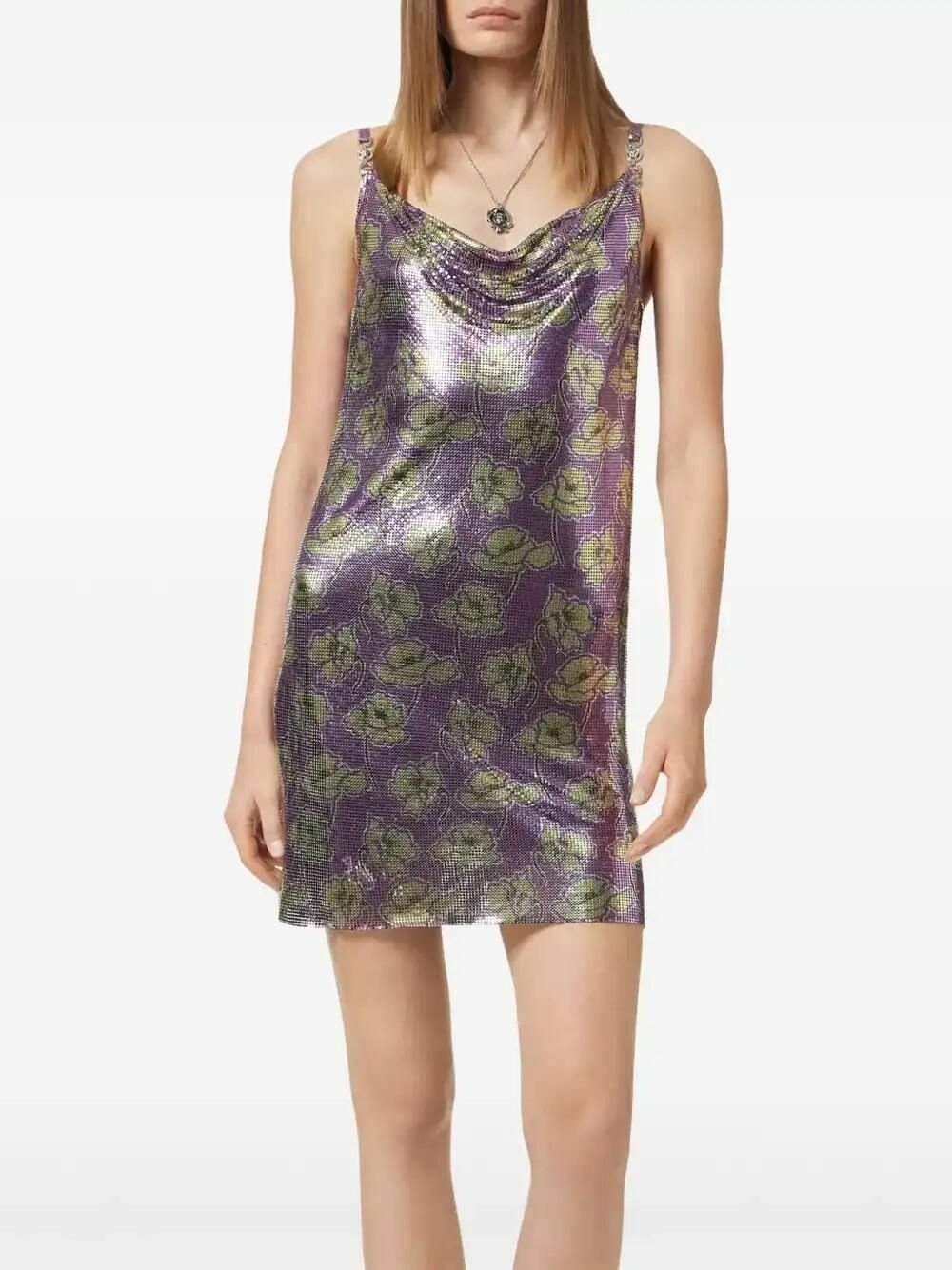 knee length dresses for ladies Versace // Cream Gathered Mesh Dress – VSP Consignment main image 0