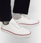 Thom Browne - Pebble-Grain Leather Sneakers - White