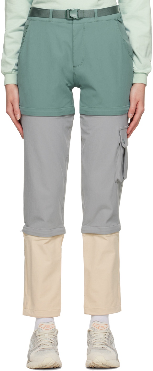 Outdoor Voices Green & Gray RecTrek Zip-Off Pants Outdoor Voices