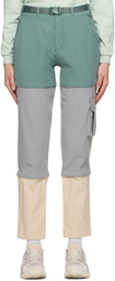 Outdoor Voices Green & Gray RecTrek Zip-Off Pants