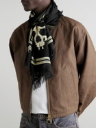 KAPITAL - Fringed Printed Voile Scarf