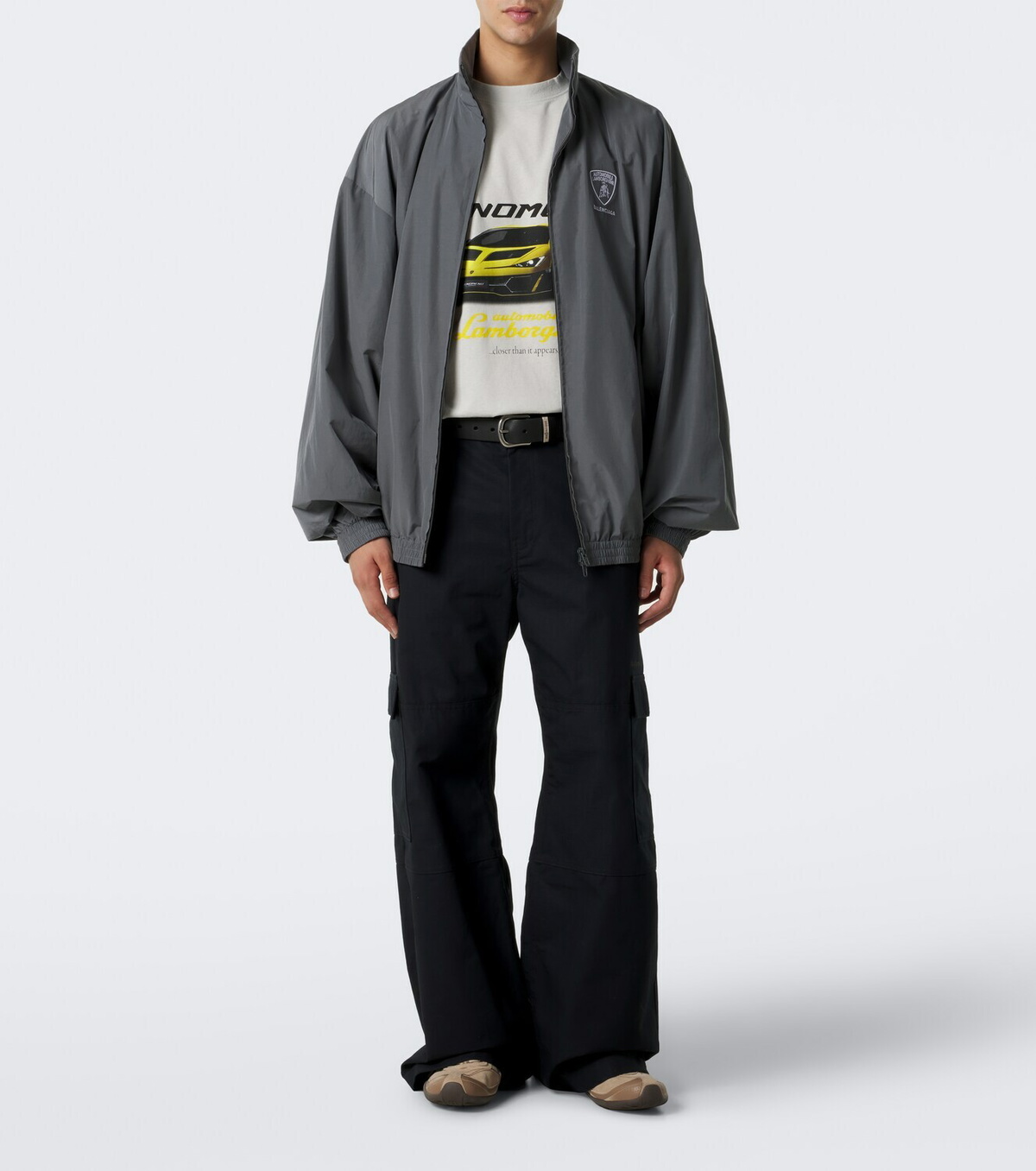 Balenciaga Oversized printed cotton jersey T-shirt