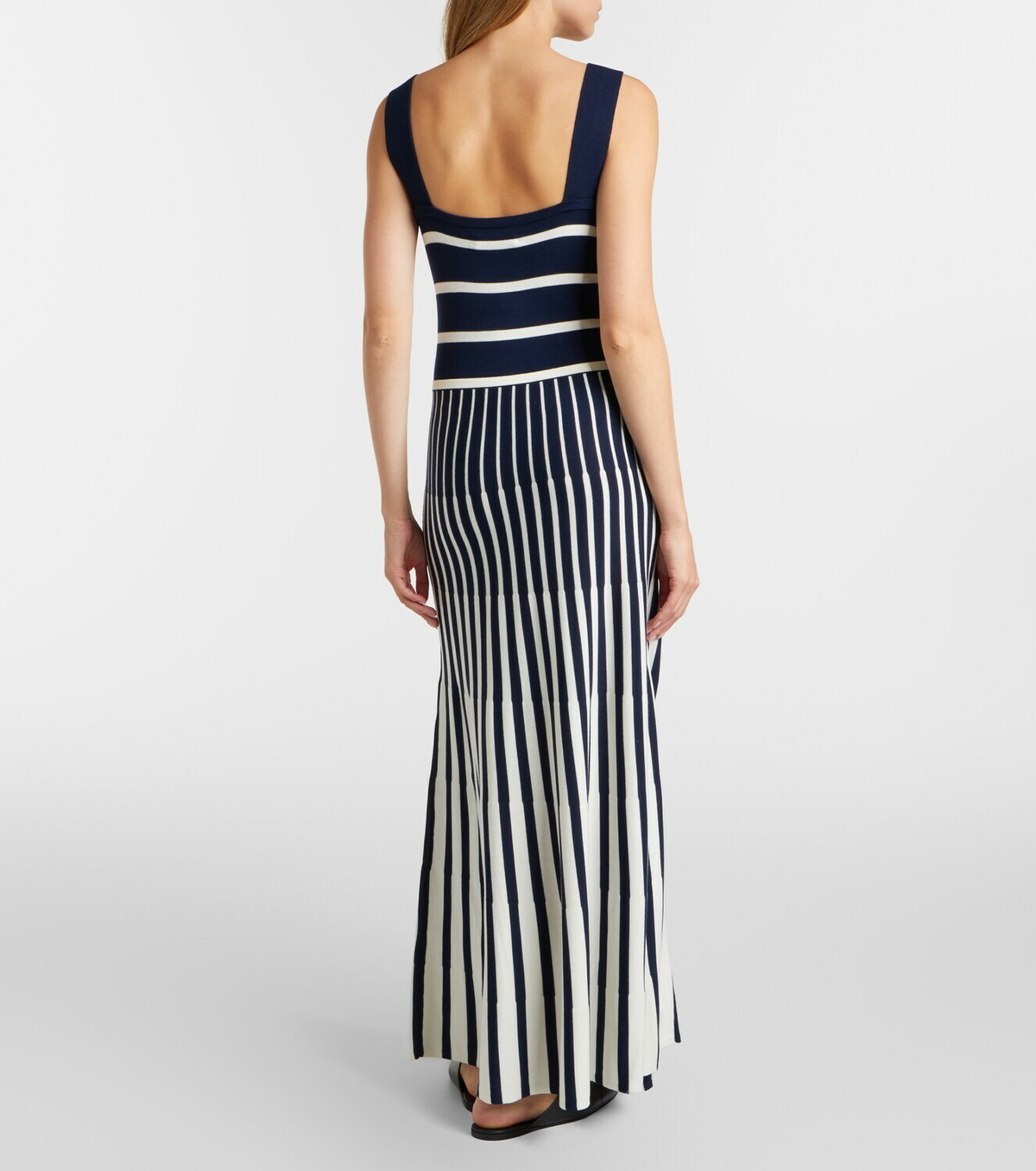 Velvet Aveline striped knitted maxi dress