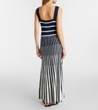 Velvet Aveline striped knitted maxi dress