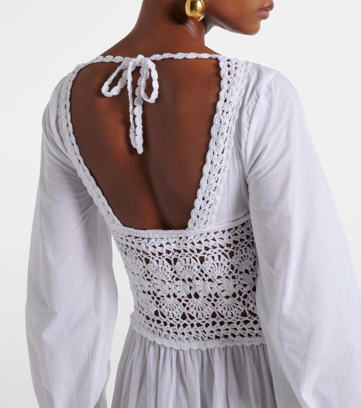 Anna Kosturova Victoria crochet cotton poplin dress