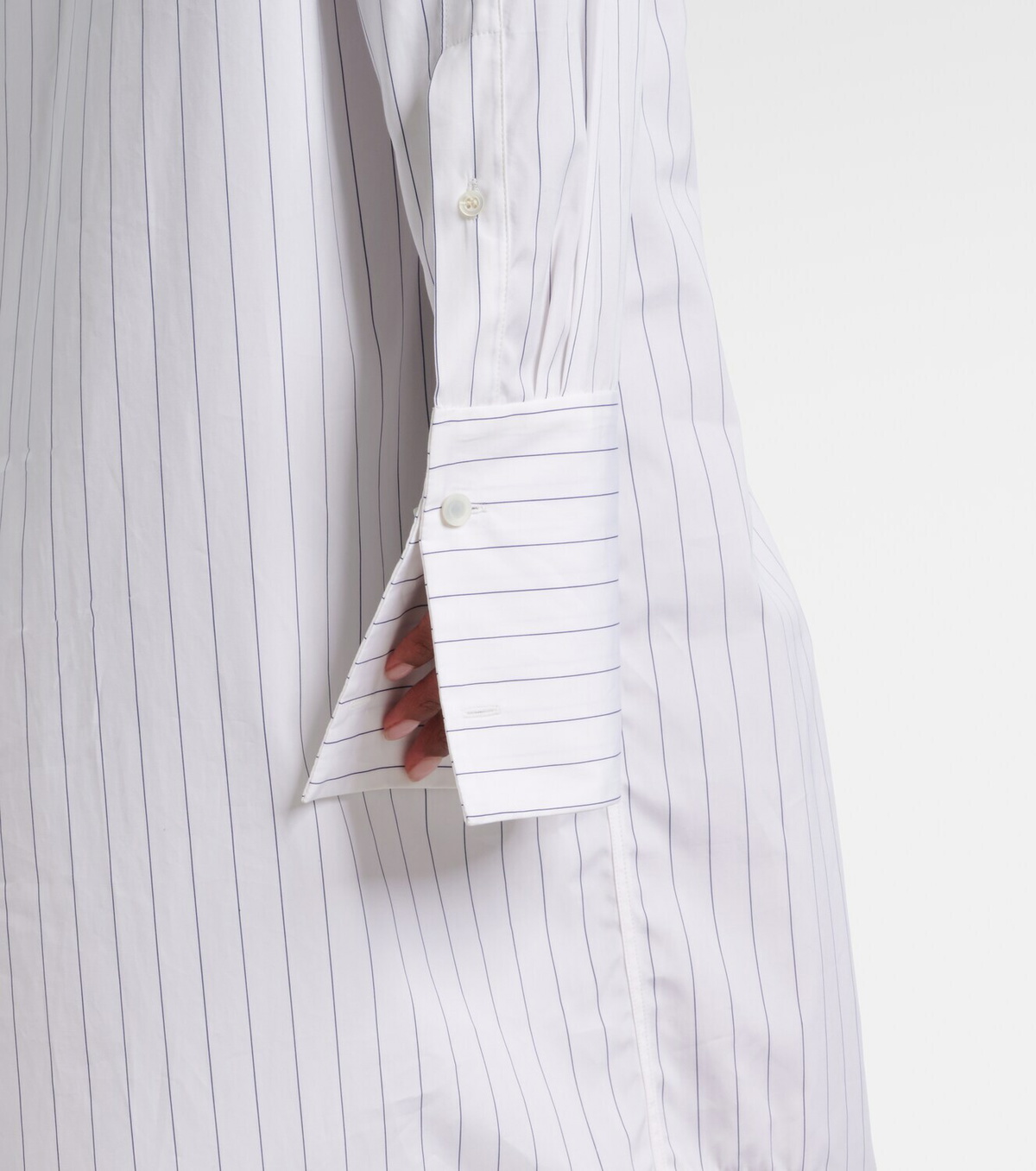 Dries Van Noten Striped tie-neck cotton minidress