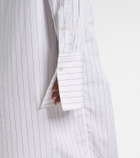 Dries Van Noten Striped tie-neck cotton minidress