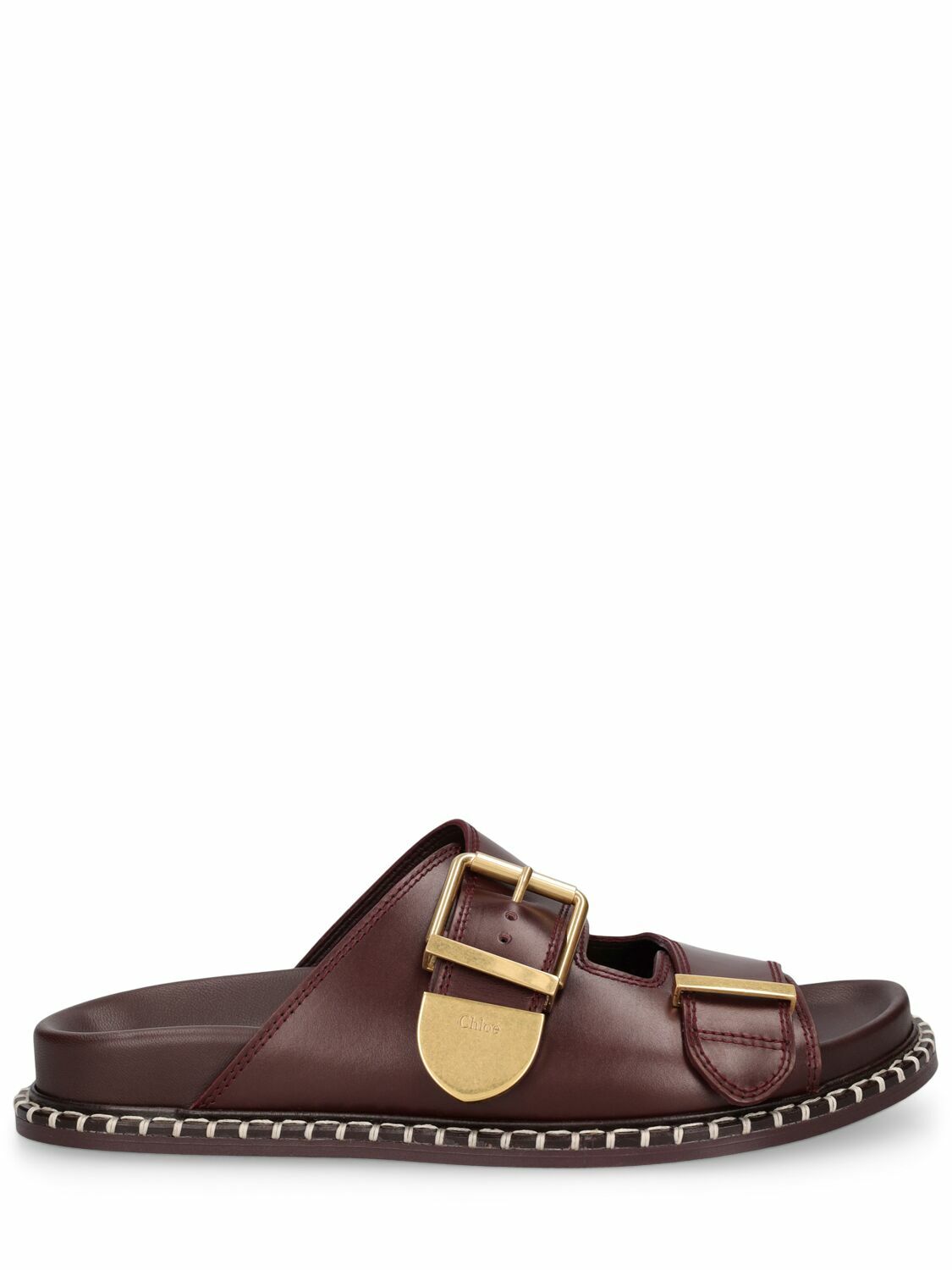 CHLOÉ 20mm Rebecca Leather Flat Sandals Chloe