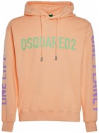 DSQUARED2 Unbrushed Cotton Hooded Sweatshirt