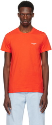 Balmain Orange Flocked T-Shirt