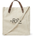 RRL - Leather-Trimmed Logo-Print Cotton-Canvas Tote Bag - Neutrals
