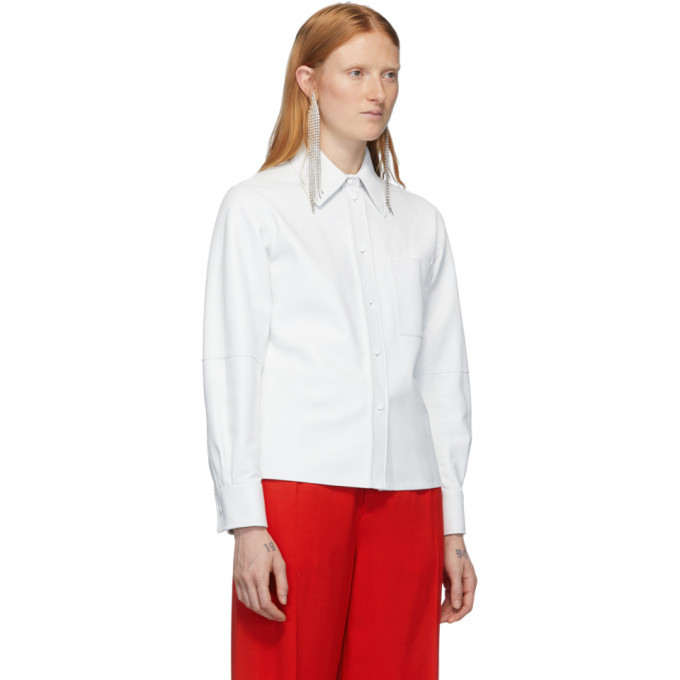 Ports 1961 White Leather Caban Shirt