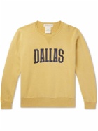 Remi Relief - Distressed Printed Cotton-Jersey Sweatshirt - Yellow