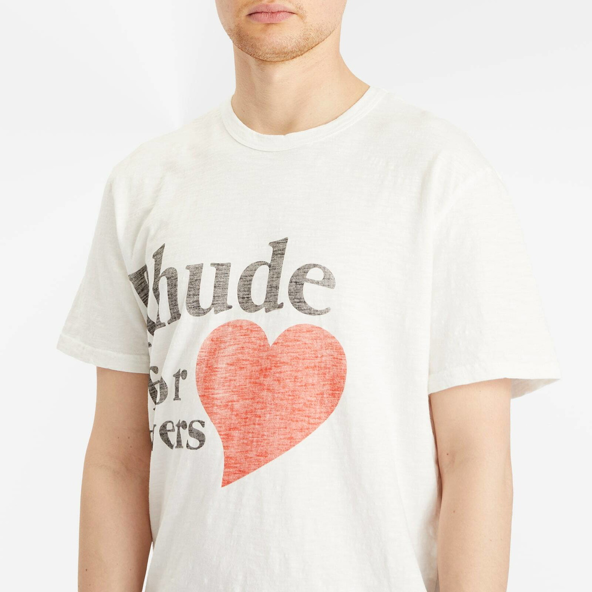 Rhude Men's Lovers Short Sleeve T-Shirt in White Rhude