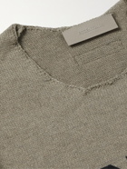 FEAR OF GOD ESSENTIALS - Logo-Appliquéd Knitted Sweater - Gray