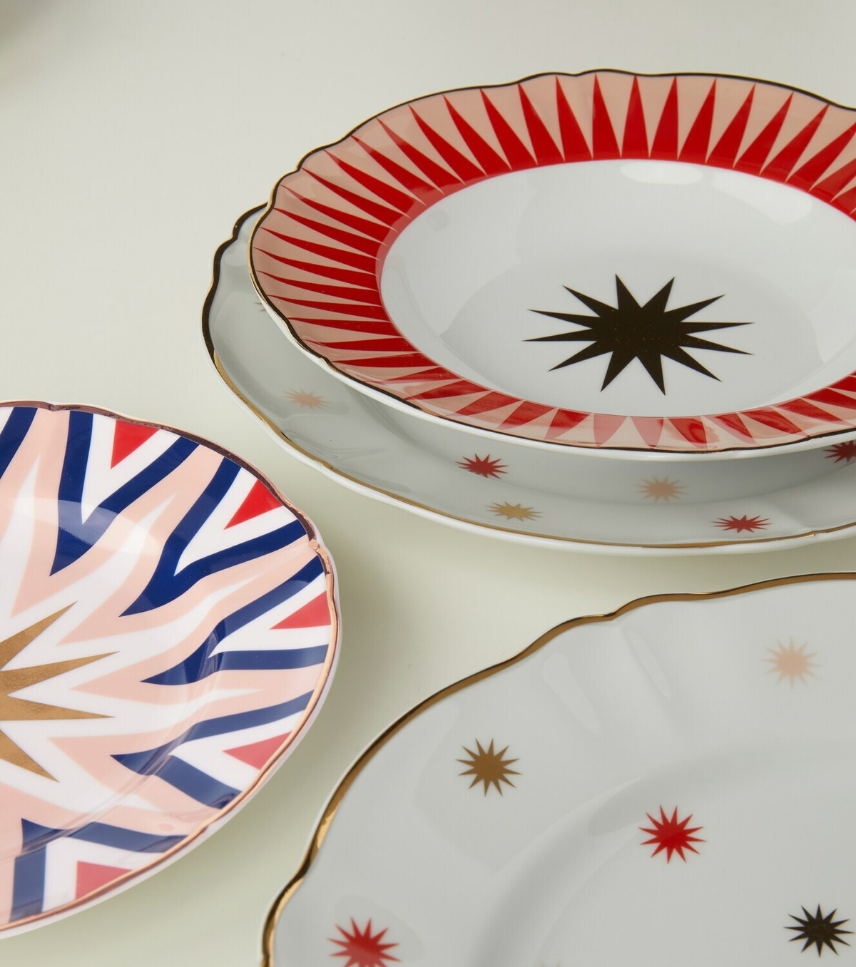 Bitossi - Folgore set of 4 dessert plates
