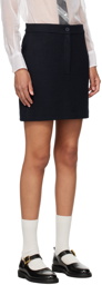 Thom Browne Navy Jacquard Miniskirt