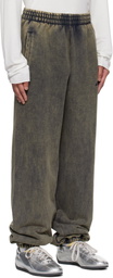 We11done Gray Teddy ID Jogger Sweatpants