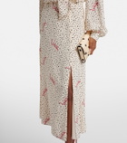 Valentino Polka-dot silk crêpe de chine midi dress
