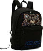 Kenzo Black Canvas Kampus Tiger Backpack