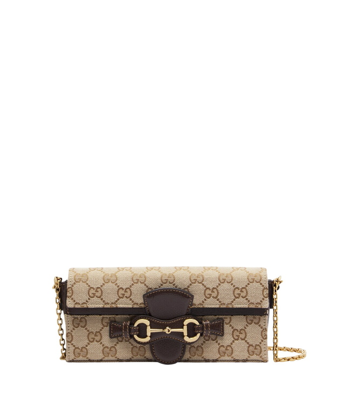 Photo: Gucci Horsebit GG Canvas wallet on chain