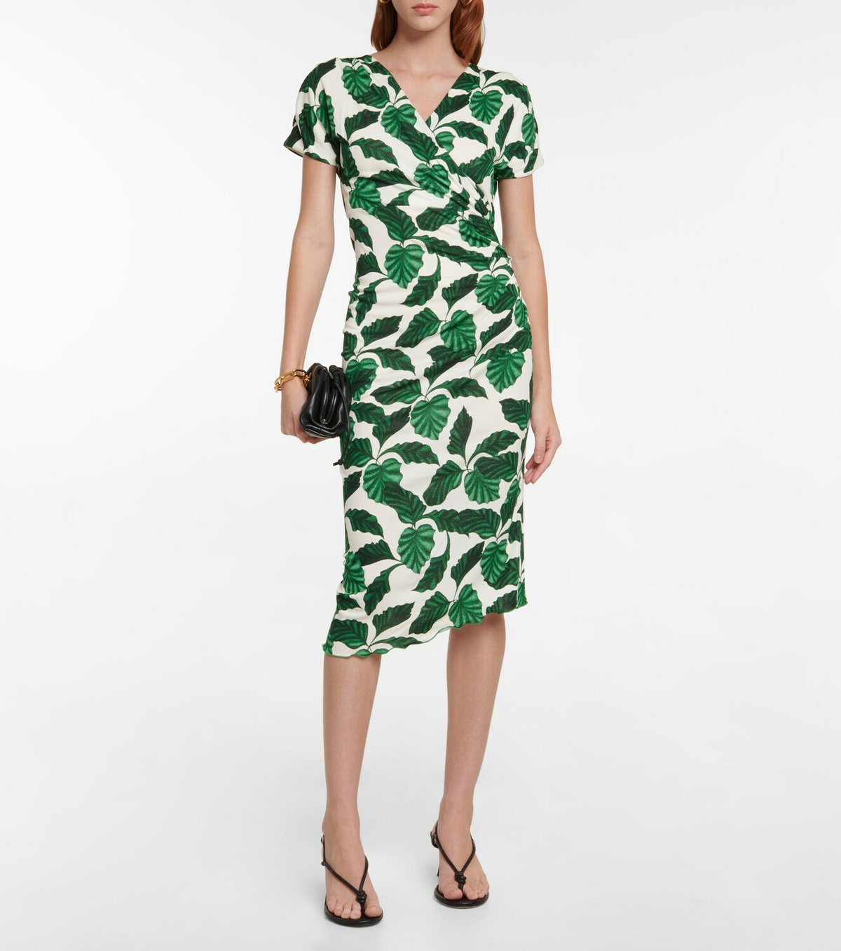 ワンピース Diane Von Furstenberg Havana Midi Dress DIANE VON FURSTENBERG Havana wrap-effect printed jersey midi