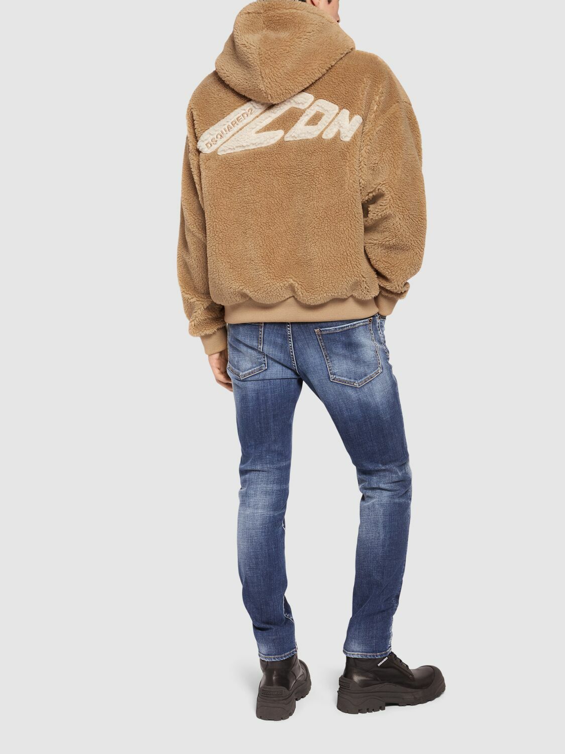 DSQUARED2 Relax Fit Zipped Teddy Hoodie Dsquared2