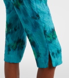 Ganni Printed capri pants