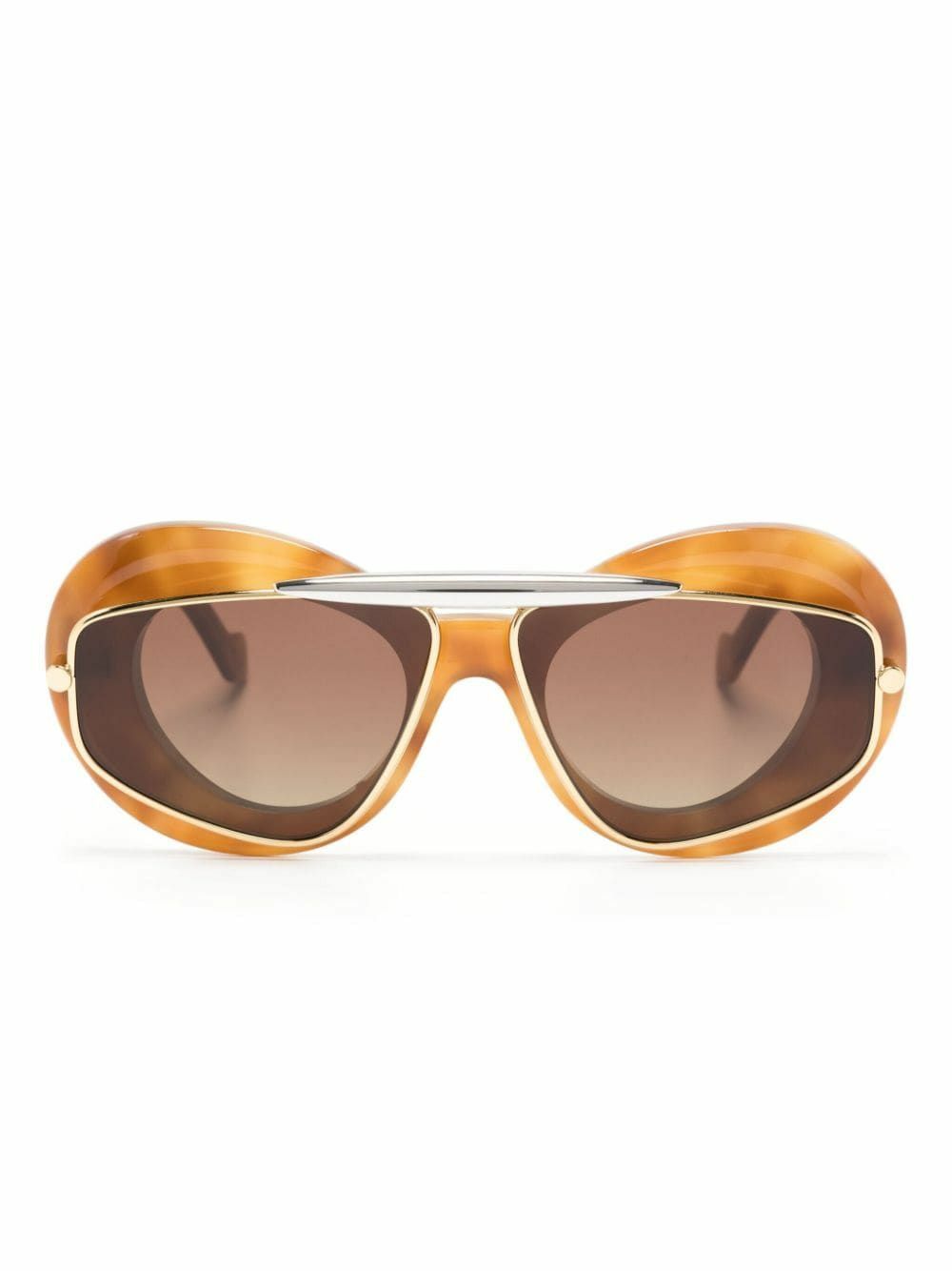 LOEWE EYEWEAR Brown Double-Frame Sunglasses
