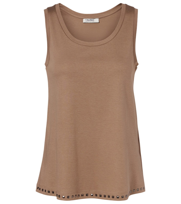 Photo: 'S Max Mara Furetto embellished cotton-blend tank top