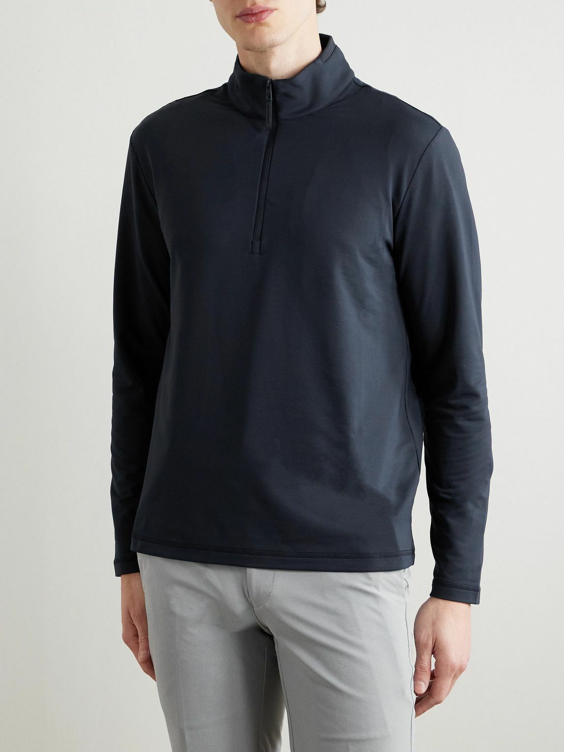 G/FORE - Brushed Tech-Jersey Half-Zip Golf Top - Blue