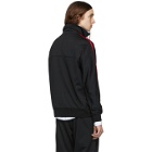 South2 West8 Black Smooth Trainer Zip-Up Sweater