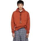 JW Anderson Orange Beaded Drawstring Hoodie