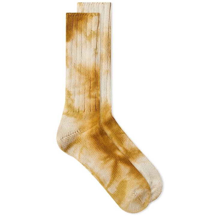 Photo: Anonymous Ism Uneven Dye Crew Sock in Mustard