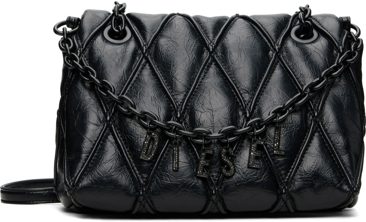 Diesel Black Charm-D Shoulder Bag