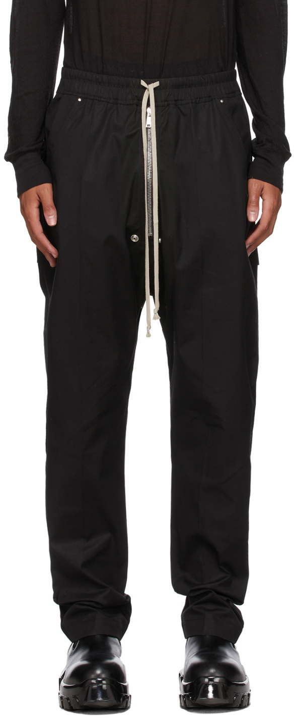 Rick Owens Black Cropped Bela Trousers Rick Owens